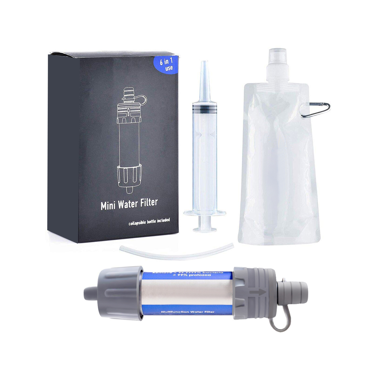1 Set Portable Wasserfilter Clean Water Multifunction Trinkwasser Filter Outdoor 